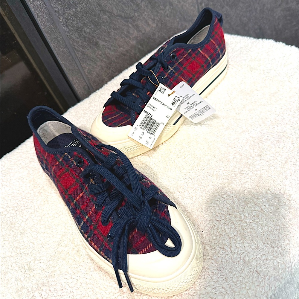 Adidas Nizza Platform Plaid Sneakers - New with tag